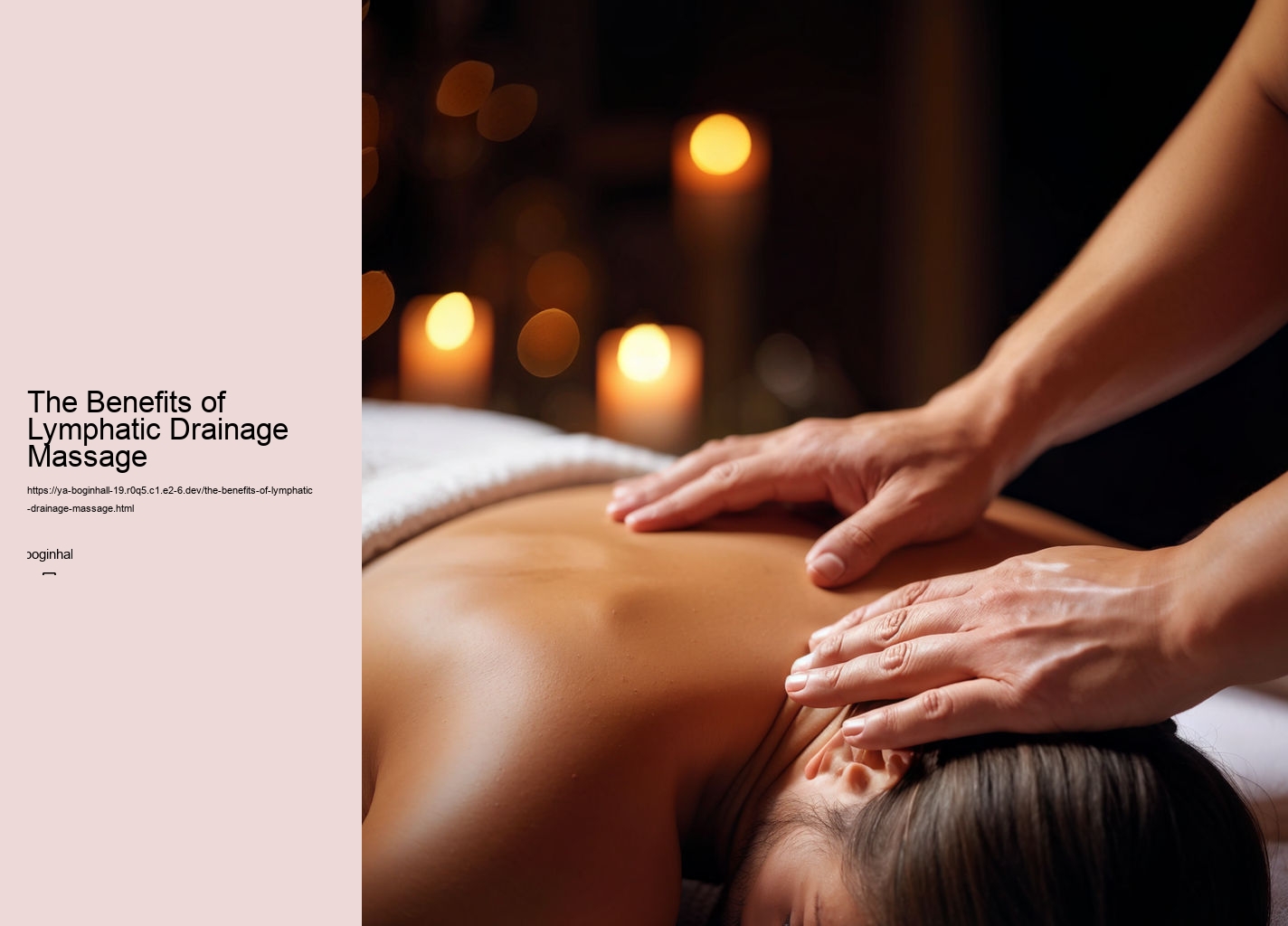 The Benefits of Lymphatic Drainage Massage